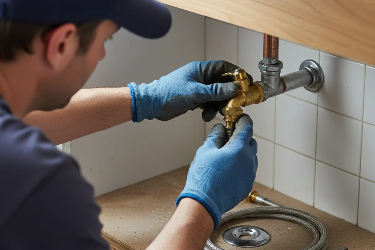 Shutoff valve and fitting work during Faucet and Fixture Repair in Colgate